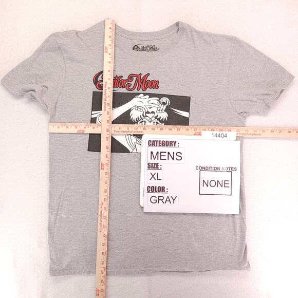 Sailor Moon Anime Graphic Short Sleeve Crew Neck T Shirt Mens Size XL Gray - Picture 5 of 9